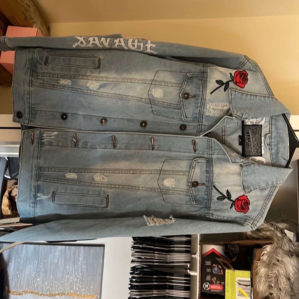 Lightly worn light blue Jean jacket